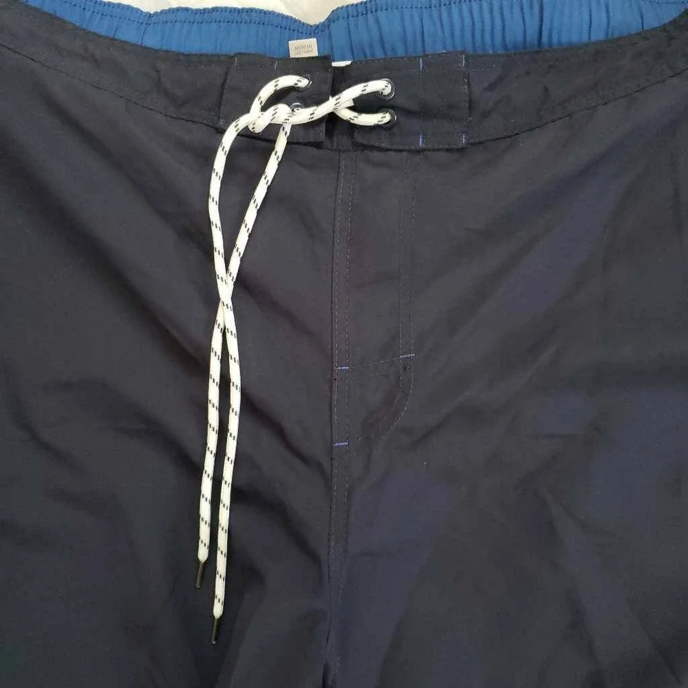 Goodfellow & Co. Mens Board Shorts Swim Trunks Blue Pocket Lace Up Waist XXL New